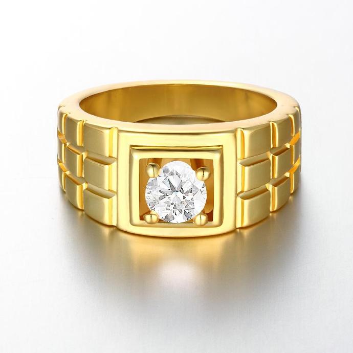 Jenny Jewelry R122-a-8 High Quality Fashion Jewelry 24k Plated Zircon Ring
