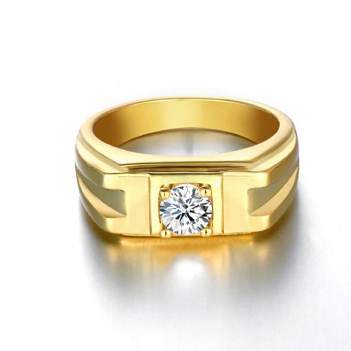Jenny Jewelry R130-a-8 High Quality Fashion Jewelry 24k Plated Zircon Ring