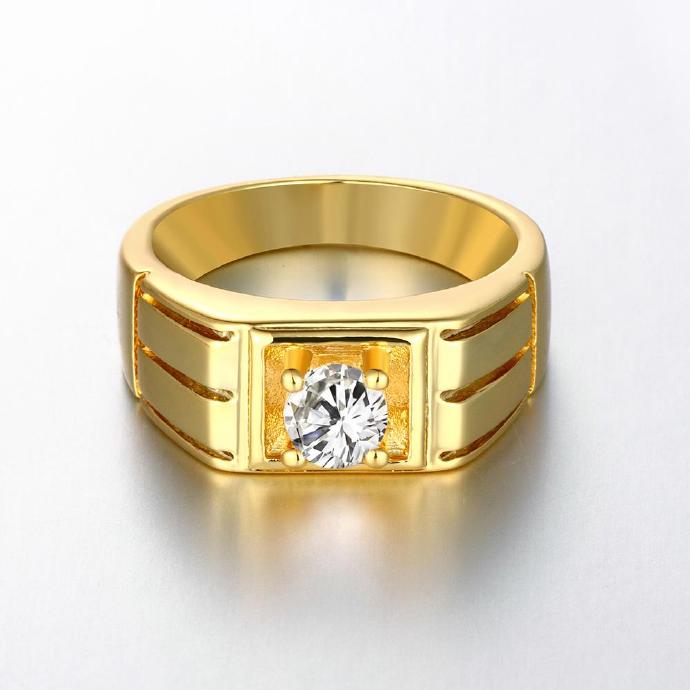 Jenny Jewelry R136-a-8 High Quality Fashion Jewelry 24k Plated Zircon Ring