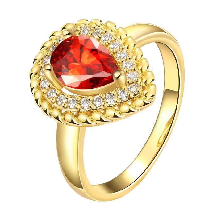 Jenny Jewelry R143-a-8 High Quality Fashion Jewelry 24k Plated Zircon Ring