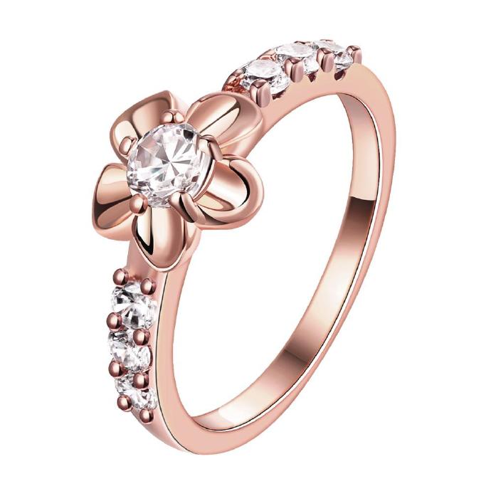 Jenny Jewelry R164-a-8 High Quality Fashion Jewelry 18k Plated Zircon Ring
