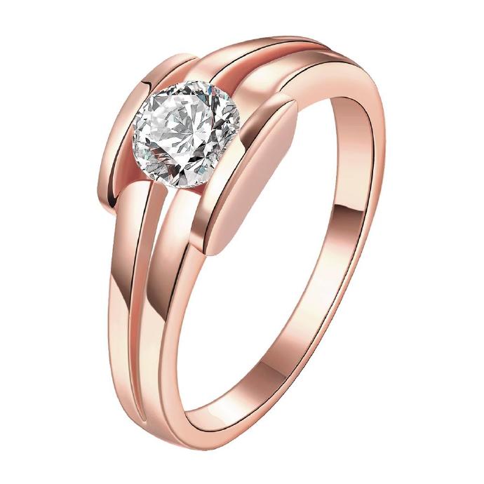 Jenny Jewelry R167-a-8 High Quality Fashion Jewelry 18k Plated Zircon Ring