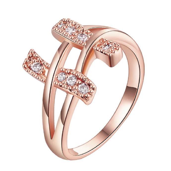 Jenny Jewelry R169-a-8 High Quality Fashion Jewelry 18k Plated Zircon Ring
