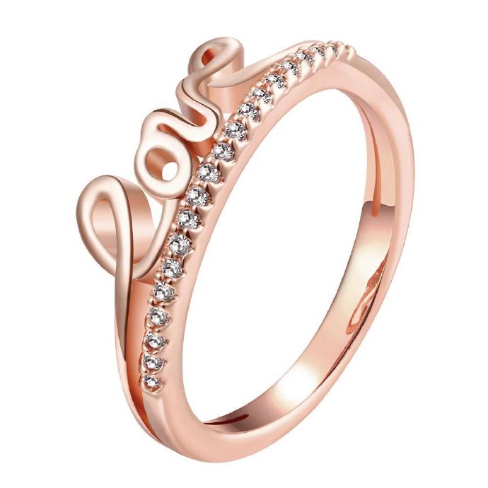 Jenny Jewelry R171-a-8 High Quality Fashion Jewelry 18k Plated Zircon Ring