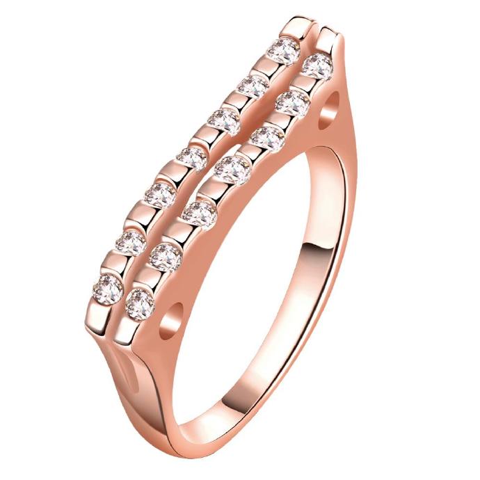 Jenny Jewelry R172-a-8 High Quality Fashion Jewelry 18k Plated Zircon Ring