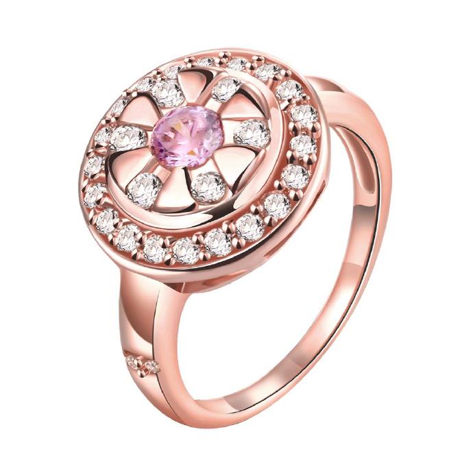 Jenny Jewelry R177-a-8 High Quality Fashion Jewelry 18k Plated Zircon Ring