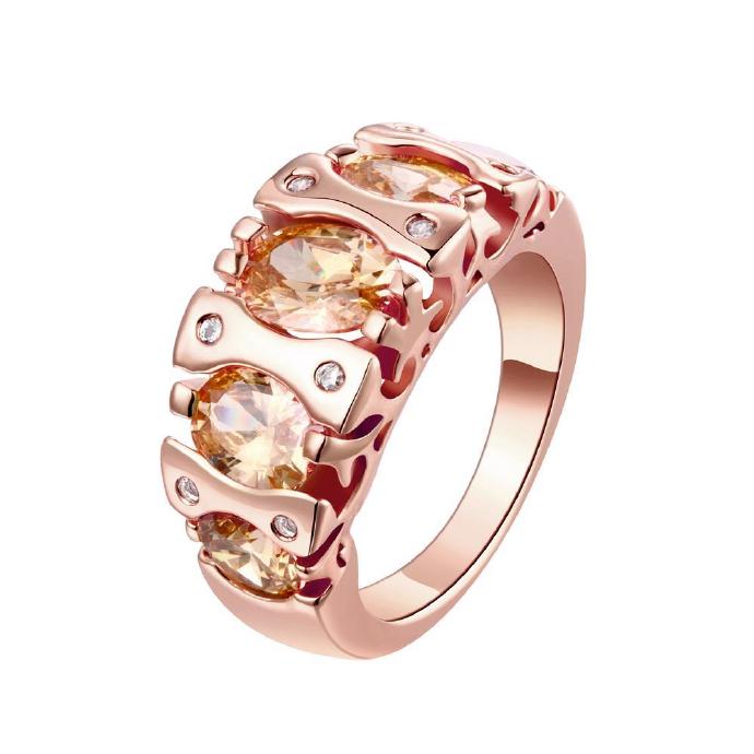 Jenny Jewelry R179-a-8 High Quality Fashion Jewelry 18k Plated Zircon Ring