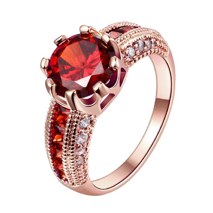 Jenny Jewelry R192-a-8 High Quality Fashion Jewelry 18k Plated Zircon Ring