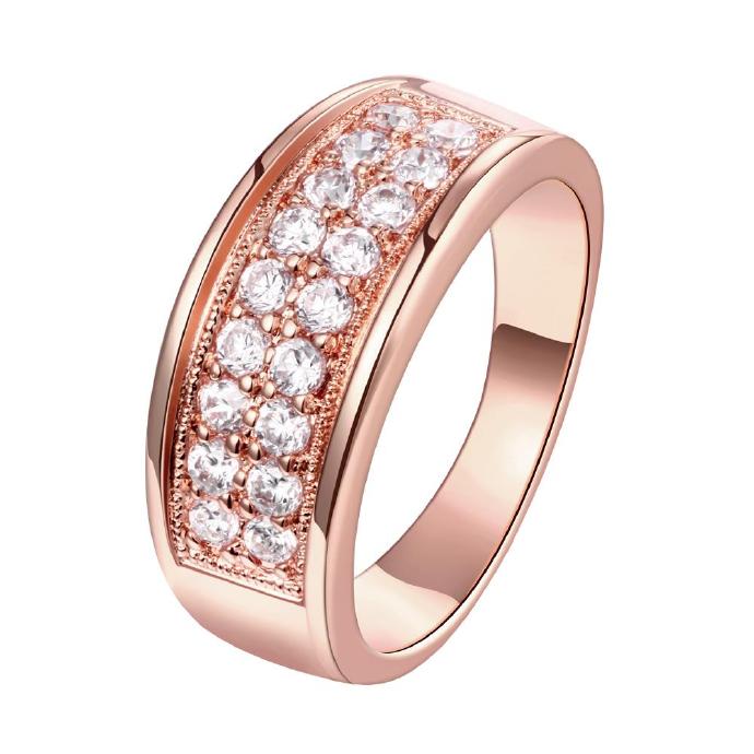 Jenny Jewelry R193-a-8 High Quality Fashion Jewelry 18k Plated Zircon Ring