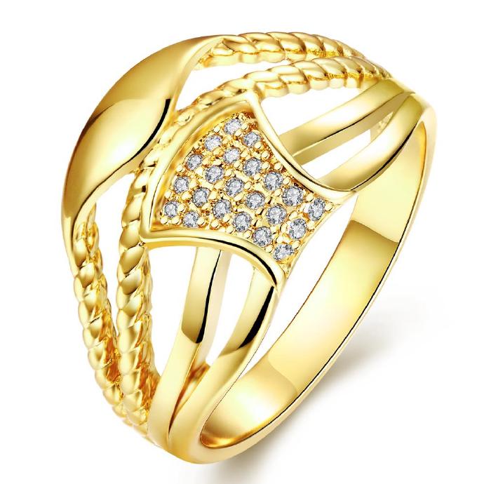Jenny Jewelry R258-a-8 High Quality Fashion Jewelry White Plated Zircon Ring