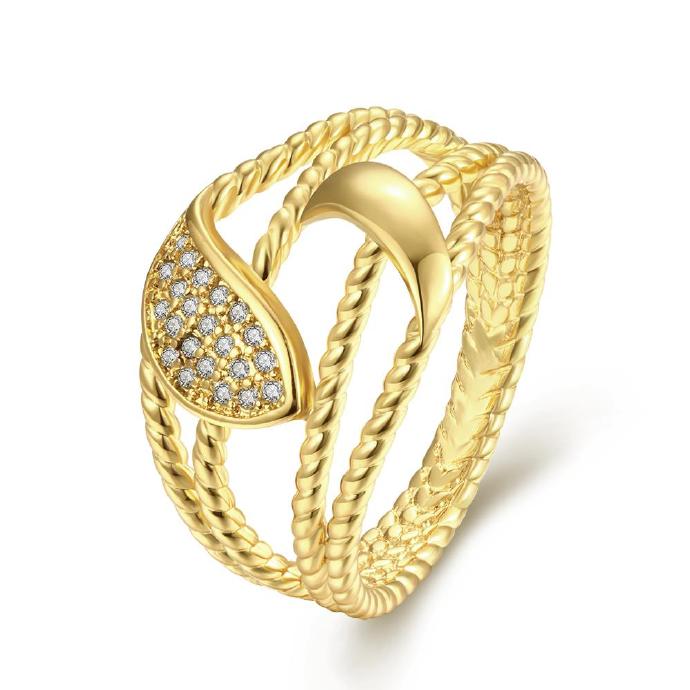 Jenny Jewelry R260-a-8 High Quality Fashion Jewelry White Plated Zircon Ring