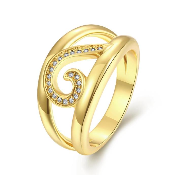 Jenny Jewelry R266-a-8 High Quality Fashion Jewelry White Plated Zircon Ring