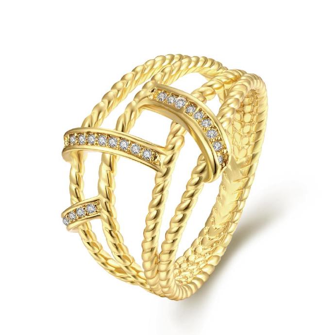 Jenny Jewelry R269-a-8 High Quality Fashion Jewelry White Plated Zircon Ring