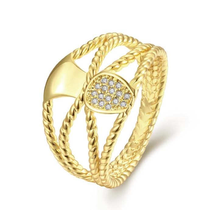 Jenny Jewelry R272-a-8 High Quality Fashion Jewelry White Plated Zircon Ring