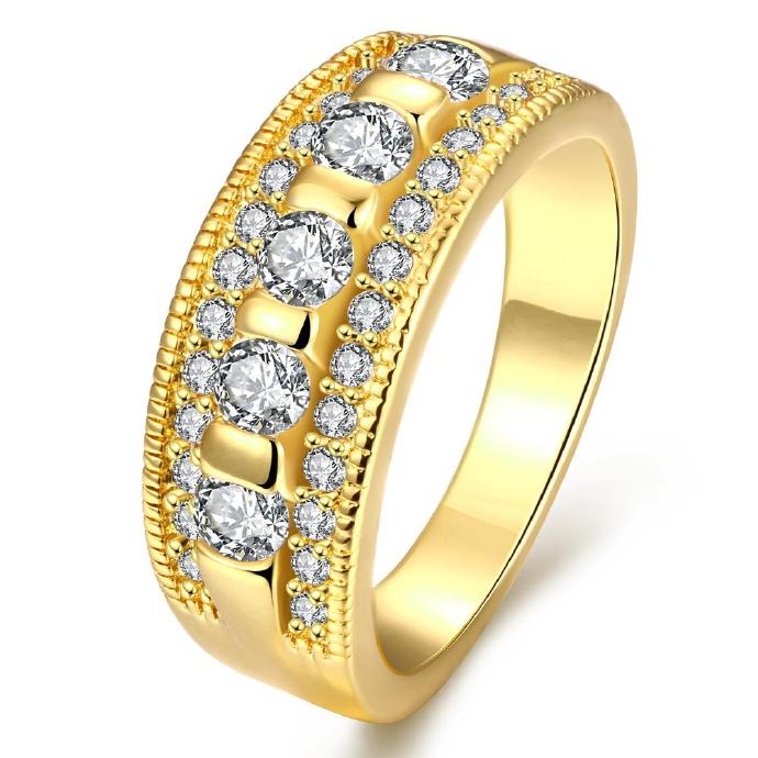 Jenny Jewelry R318-a-8 High Quality Fashion Jewelry White Plated Zircon Ring
