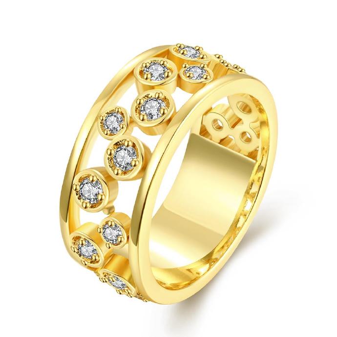 Jenny Jewelry R328-a-8 High Quality Fashion Jewelry White Plated Zircon Ring