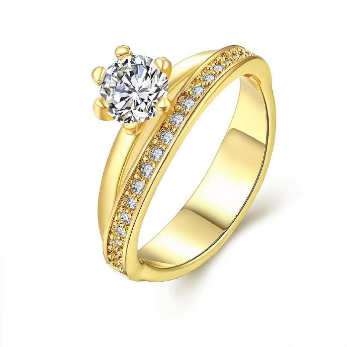 Jenny Jewelry R344-a High Quality Fashion Jewelry White Plated Zircon Ring