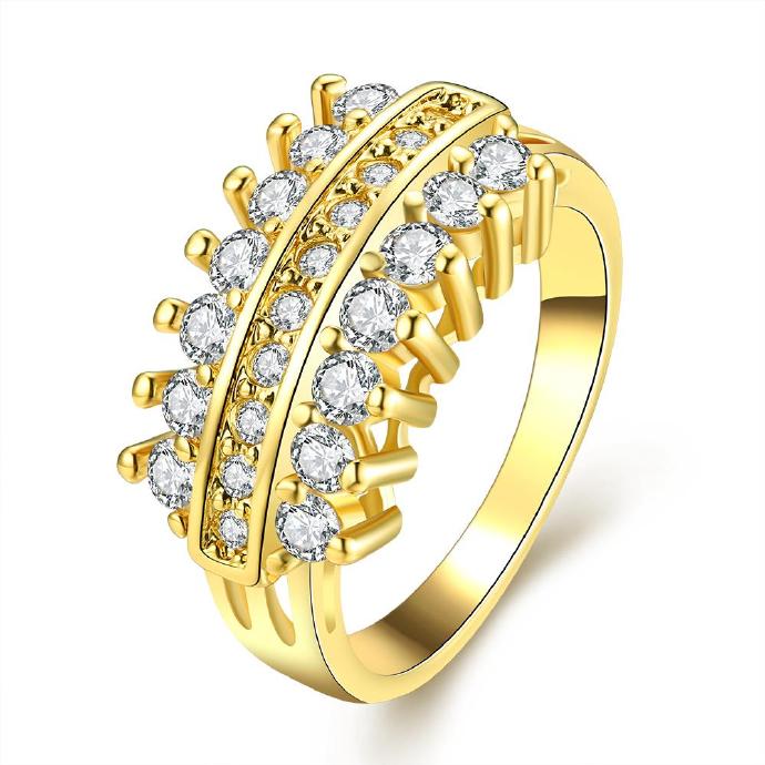 Jenny Jewelry R354-a-8 High Quality Fashion Jewelry White Plated Zircon Ring