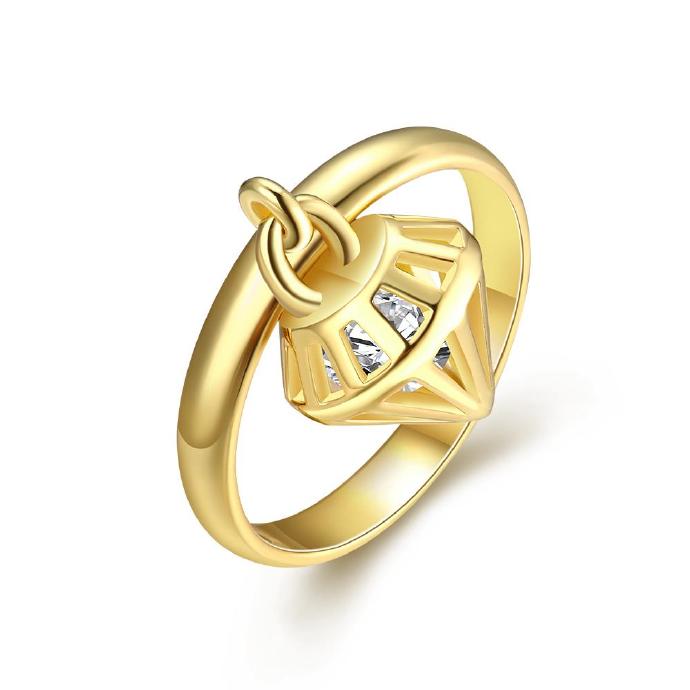 Jenny Jewelry R368-a-8 High Quality Fashion Jewelry White Plated Zircon Ring