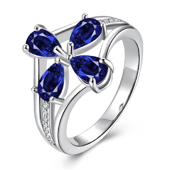 Jenny Jewelry R373-8 High Quality Fashion Jewelry White Plated Zircon Ring