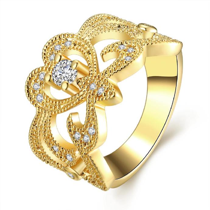 Jenny Jewelry R374-8 High Quality Fashion Jewelry White Plated Zircon Ring