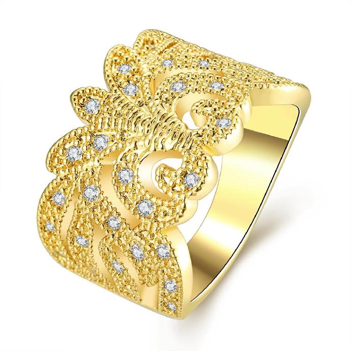 Jenny Jewelry R376-8 High Quality Fashion Jewelry White Plated Zircon Ring