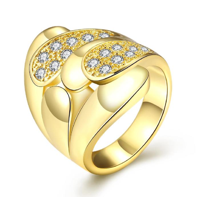 Jenny Jewelry R382-8 High Quality Fashion Jewelry White Plated Zircon Ring