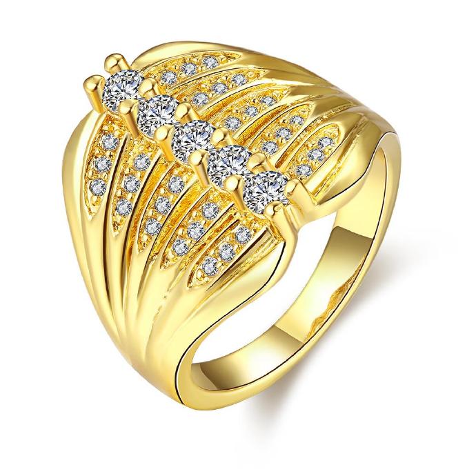 Jenny Jewelry R390-a-8 High Quality Fashion Jewelry White Plated Zircon Ring