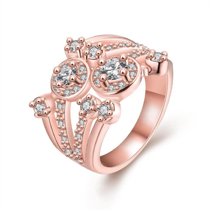 Jenny Jewelry R393-a-8 High Quality Fashion Jewelry White Plated Zircon Ring