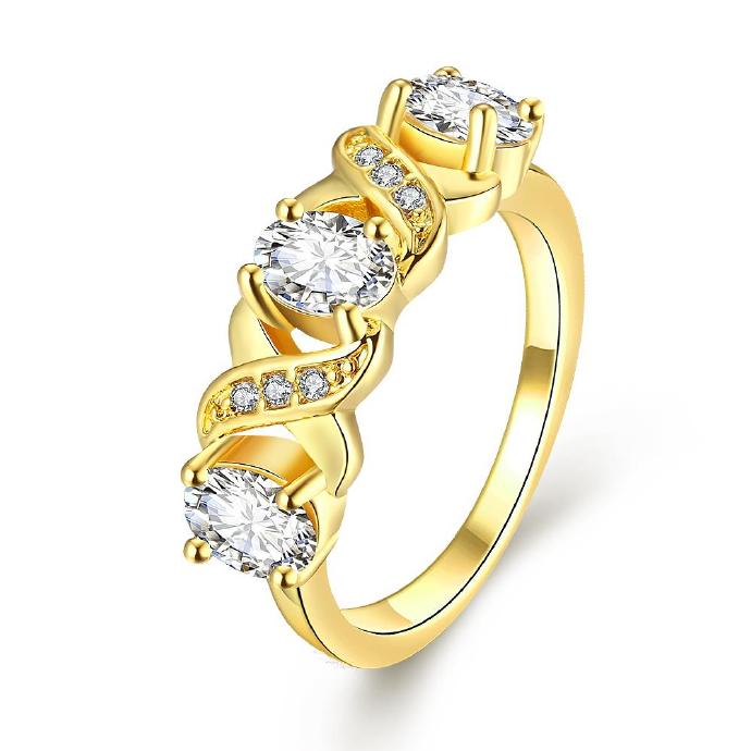 Jenny Jewelry R396-a-8 High Quality Fashion Jewelry White Plated Zircon Ring