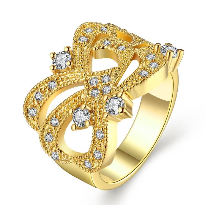 Jenny Jewelry R400-a-8 High Quality Fashion Jewelry White Plated Zircon Ring
