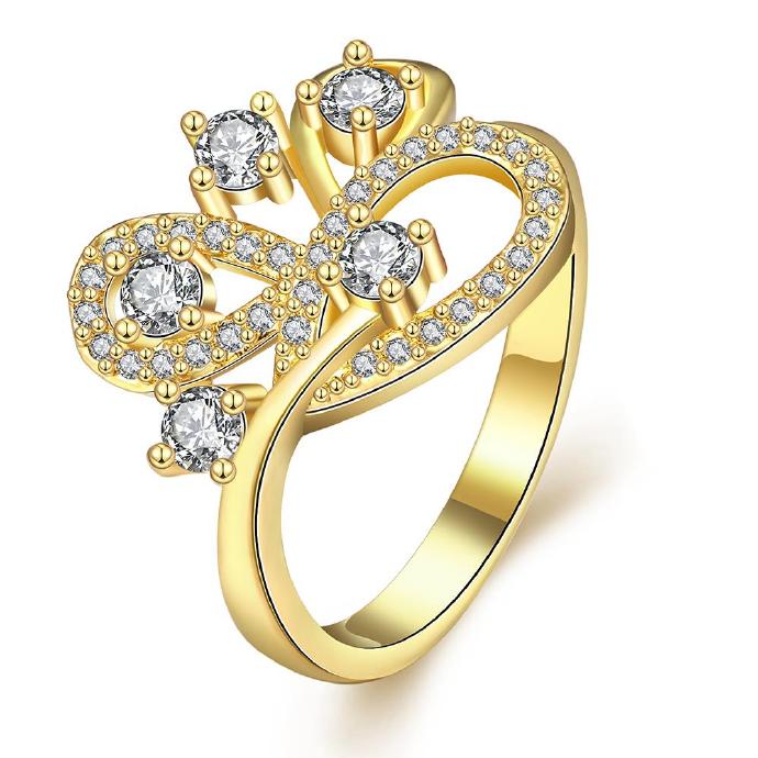 Jenny Jewelry R403-a-8 High Quality Fashion Jewelry White Plated Zircon Ring