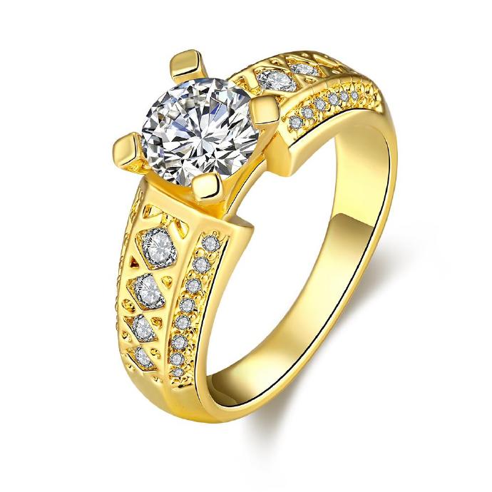 Jenny Jewelry R404-a-8 High Quality Fashion Jewelry White Plated Zircon Ring