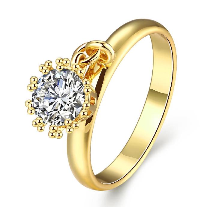Jenny Jewelry R406-a-8 High Quality Fashion Jewelry White Plated Zircon Ring