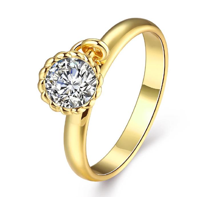 Jenny Jewelry R407-a-8 High Quality Fashion Jewelry White Plated Zircon Ring