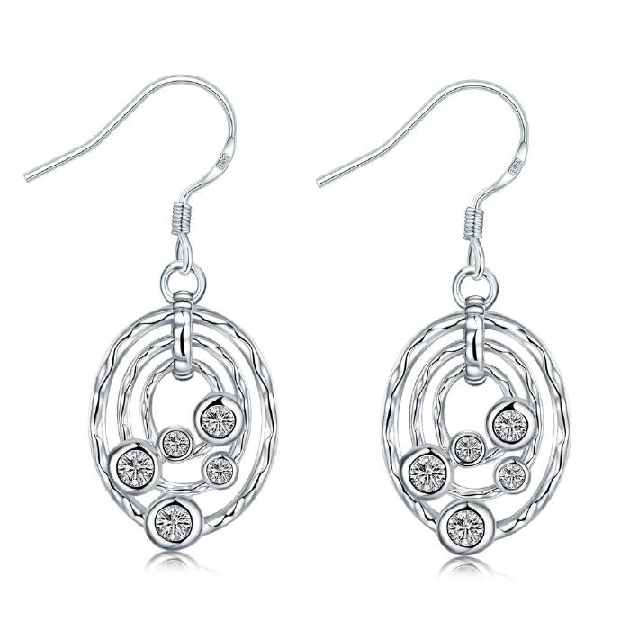 Jenny Jewelry E019-c Fashion Style Jewelry Silver Plated Earring
