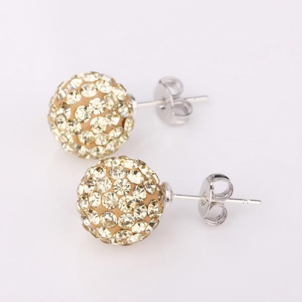 Jenny Jewelry E013 Silver Crystal Earring
