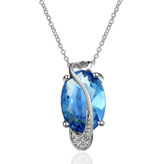 Jenny Jewelry Fvrn003 Fashion High End Platinum Plating Ladies Necklace Crystal Pendant