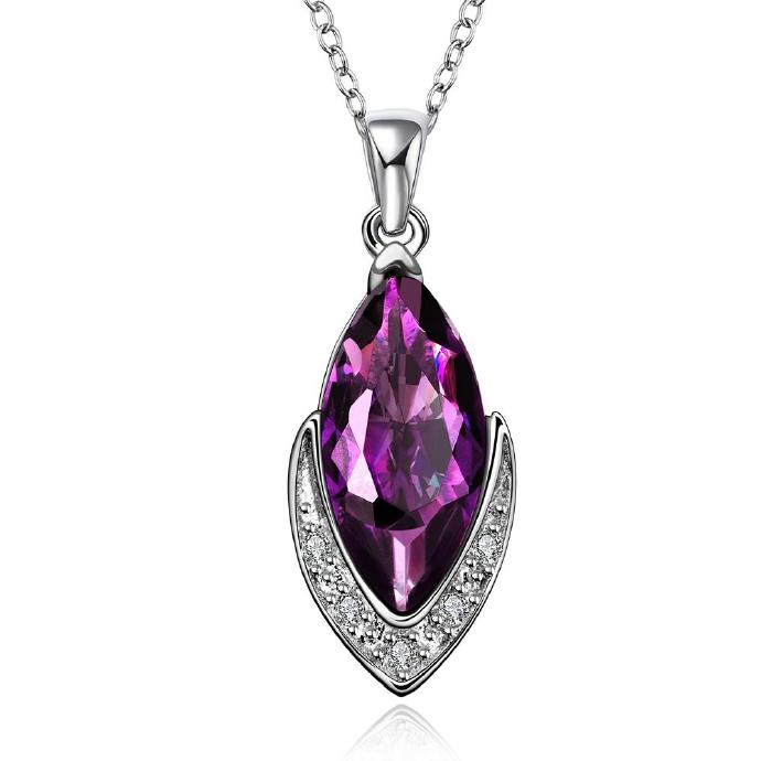 Jenny Jewelry Fvrn006 Fashion High End Platinum Plating Ladies Necklace Crystal Pendant