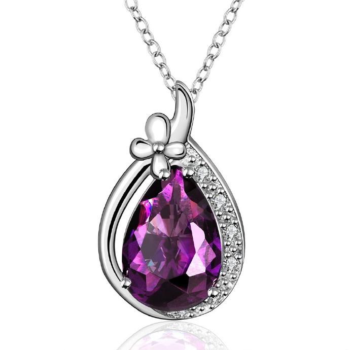 Jenny Jewelry Fvrn013 Fashion High End Platinum Plating Ladies Necklace Crystal Pendant