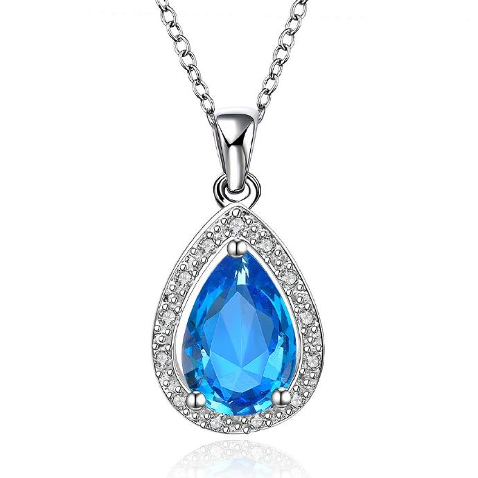 Jenny Jewelry Fvrn014 Fashion High End Platinum Plating Ladies Necklace Crystal Pendant