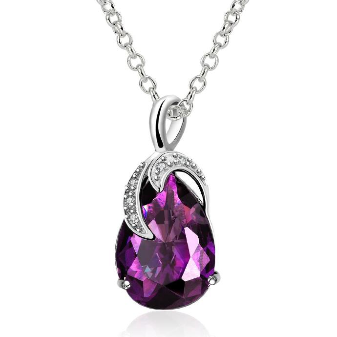 Jenny Jewelry Fvrn018 Fashion High End Platinum Plating Ladies Necklace Crystal Pendant