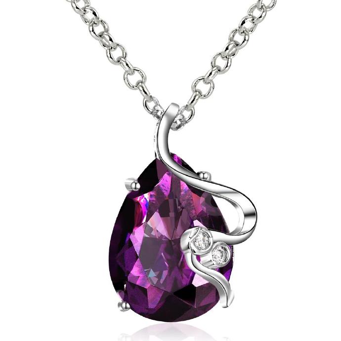 Jenny Jewelry Fvrn021 Fashion High End Platinum Plating Ladies Necklace Crystal Pendant