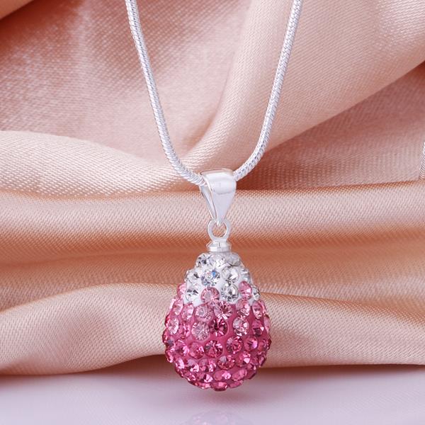 Jenny Jewelry N007 Mix Color Jewelries Necklace Drop Pendant Necklace Crystal Silver Jewelry For Women