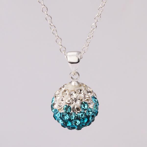 Jenny Jewelry N055 Mix Color Jewelries Necklace Pendant Necklace Crystal Silver Jewelry For Women