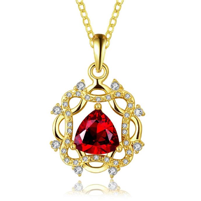 Jenny Jewelry N889-a 18k Real Gold Plated Necklace Pendants Fashion ...